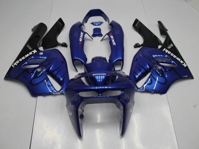 Affordable 1994-1997 Blue Black Flame Kawasaki Ninja ZX9R Motorcycle Fairings Canada Affordable 1994-1997 Blue Black Flame Kawasaki Ninja ZX9R Motorcycle Fairings Canada