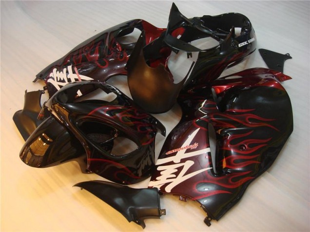 Affordable 1996-2007 Black Red Flame Suzuki GSXR 1300 Hayabusa Motorcycle Fairings Canada Affordable 1996-2007 Black Red Flame Suzuki GSXR 1300 Hayabusa Motorcycle Fairings Canada