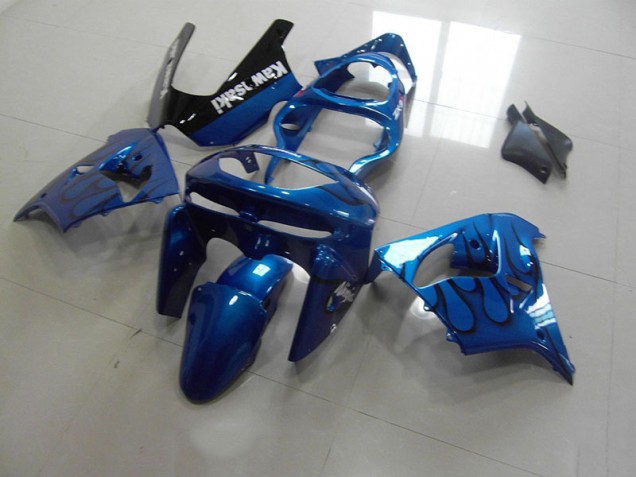 Affordable 1998-1999 Blue Black Flame Kawasaki Ninja ZX9R Motorcycle Fairings Canada Affordable 1998-1999 Blue Black Flame Kawasaki Ninja ZX9R Motorcycle Fairings Canada