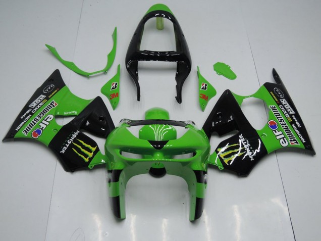 Affordable 1998-1999 Green Monster Kawasaki Ninja ZX6R Motorcycle Fairings Canada Affordable 1998-1999 Green Monster Kawasaki Ninja ZX6R Motorcycle Fairings Canada