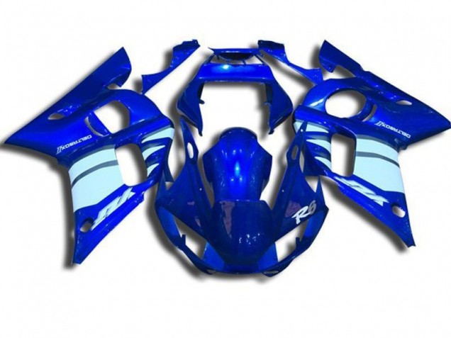 Affordable 1998-2002 Blue and White Yamaha YZF R6 Motorcycle Fairings Canada Affordable 1998-2002 Blue and White Yamaha YZF R6 Motorcycle Fairings Canada