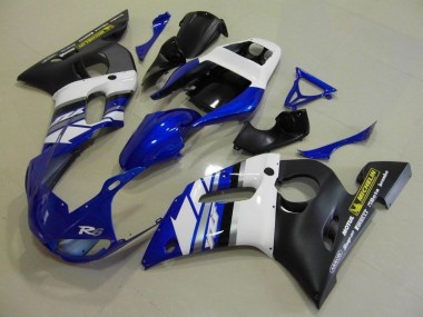 Affordable 1998-2002 Blue White and Black Yamaha YZF R6 Motorcycle Fairings Canada