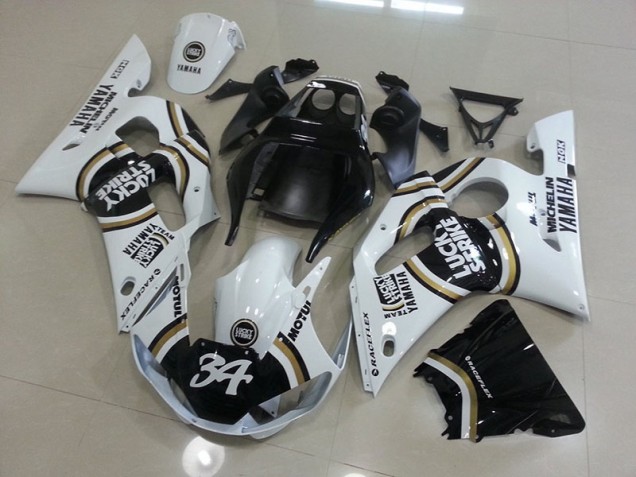 Affordable 1998-2002 White Black Yamaha YZF R6 Motorcycle Fairings Canada Affordable 1998-2002 White Black Yamaha YZF R6 Motorcycle Fairings Canada