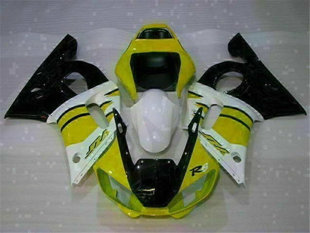 Affordable 1998-2002 Yellow White Yamaha YZF R6 Motorcycle Fairings Canada Affordable 1998-2002 Yellow White Yamaha YZF R6 Motorcycle Fairings Canada