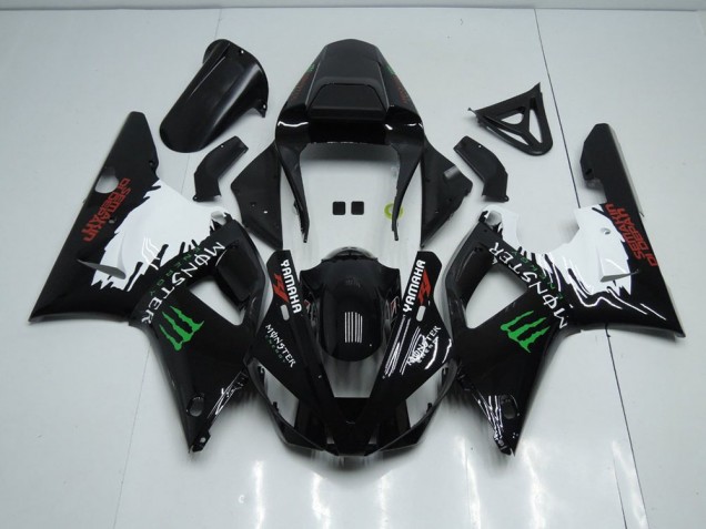 Affordable 2000-2001 Black White Monster Yamaha YZF R1 Motorcycle Fairings Canada Affordable 2000-2001 Black White Monster Yamaha YZF R1 Motorcycle Fairings Canada
