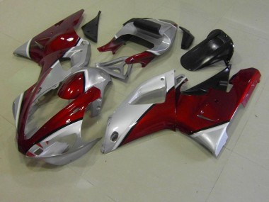 Affordable 2000-2001 Red and Silver Yamaha YZF R1 Motorcycle Fairings Canada