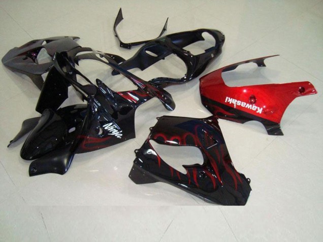 Affordable 2000-2001 Red Flame Kawasaki Ninja ZX9R Motorcycle Fairings Canada Affordable 2000-2001 Red Flame Kawasaki Ninja ZX9R Motorcycle Fairings Canada
