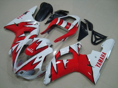 Affordable 2000-2001 White Red Flame Yamaha YZF R1 Motorcycle Fairings Canada