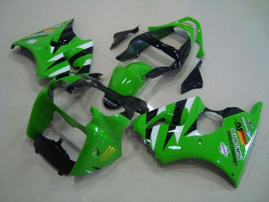 Affordable 2000-2002 Green Black Kawasaki Ninja ZX6R Motorcycle Fairings Canada