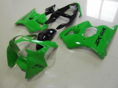 Affordable 2000-2002 Green Black Tail Kawasaki Ninja ZX6R Motorcycle Fairings Canada