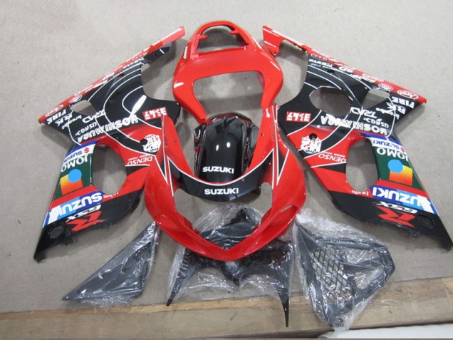 Affordable 2000-2002 Red Black Denso Suzuki GSXR1000 Motorcycle Fairings Canada Affordable 2000-2002 Red Black Denso Suzuki GSXR1000 Motorcycle Fairings Canada