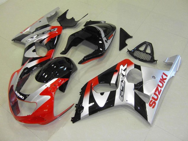 Affordable 2000-2002 Red Silver Suzuki GSXR 1000 Motorcycle Fairings Canada Affordable 2000-2002 Red Silver Suzuki GSXR 1000 Motorcycle Fairings Canada