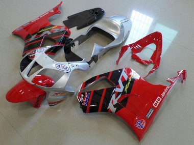 Affordable 2000-2006 Red Silver Honda VTR1000 Motorcycle Fairings Canada
