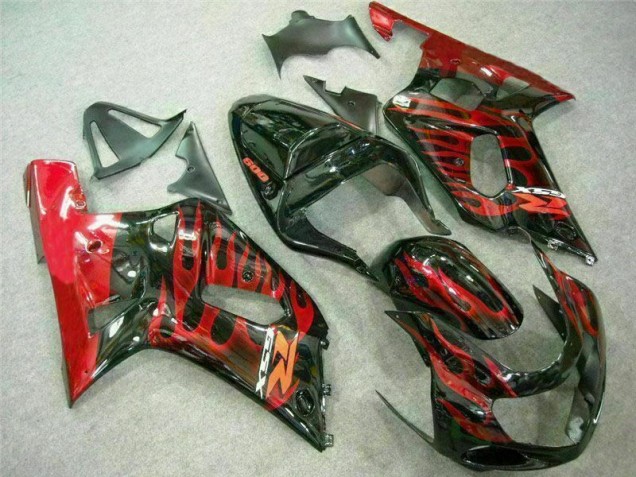 Affordable 2001-2003 Red Black Suzuki GSXR 600/750 Motorcycle Fairings Canada Affordable 2001-2003 Red Black Suzuki GSXR 600/750 Motorcycle Fairings Canada