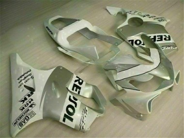 Affordable 2001-2003 White Silver Honda CBR600 F4i Motorcycle Fairings Canada