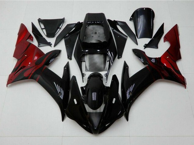Affordable 2002-2003 Black Red Yamaha YZF R1 Injection Motorcycle Fairings Canada