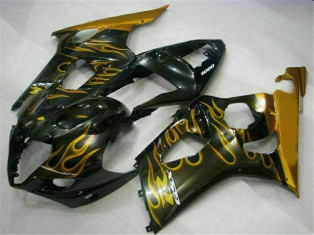 Affordable 2003-2004 Gold Black Suzuki GSXR 1000 Motorcycle Fairings Canada Affordable 2003-2004 Gold Black Suzuki GSXR 1000 Motorcycle Fairings Canada