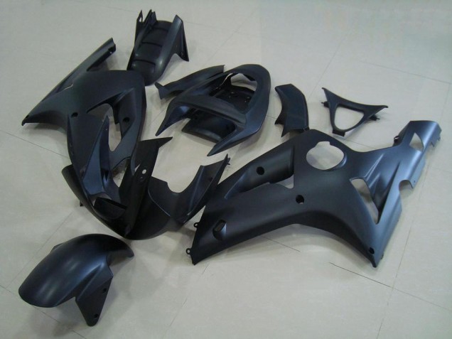 Affordable 2003-2004 Matte Black Kawasaki Ninja ZX6R Full Fairing Kits Canada