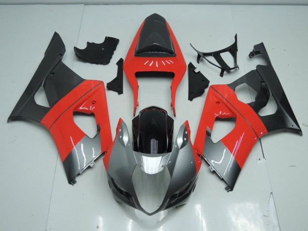 Affordable 2003-2004 Red and Grey Suzuki GSXR 1000 Motorcycle Fairings Canada Affordable 2003-2004 Red and Grey Suzuki GSXR 1000 Motorcycle Fairings Canada