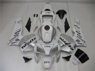 Affordable 2003-2004 Silver White Black Honda CBR600RR Motorcycle Fairings Canada