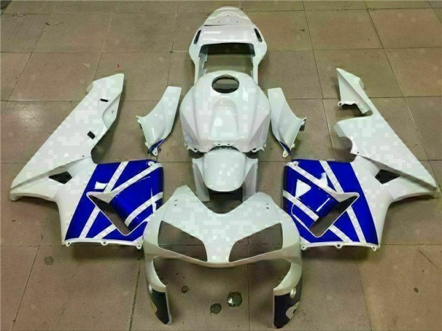 Affordable 2003-2004 White Blue Honda CBR600RR ABS Complete Fairing Kit Canada Affordable 2003-2004 White Blue Honda CBR600RR ABS Complete Fairing Kit Canada