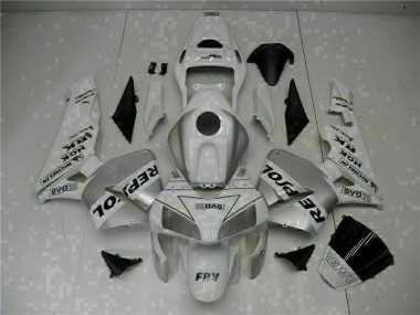 Affordable 2003-2004 White Honda CBR600RR Fairing Kit Canada