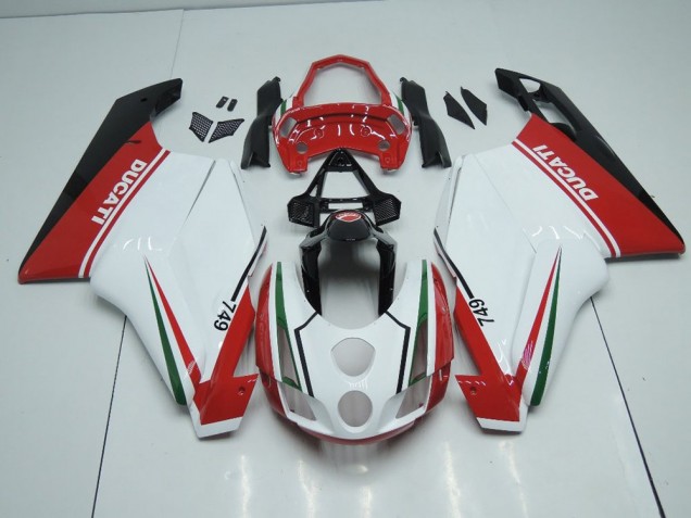 Affordable 2003-2004 White Red with Tail Open Ducati 749 999 Motorcycle Fairings Canada