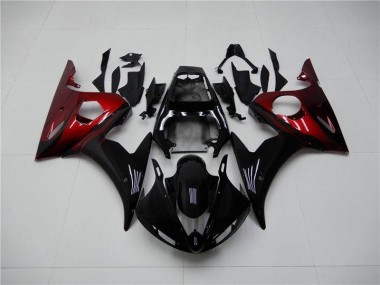 Affordable 2003-2005 Black Red Yamaha YZF R6 Motorcycle Fairings Canada