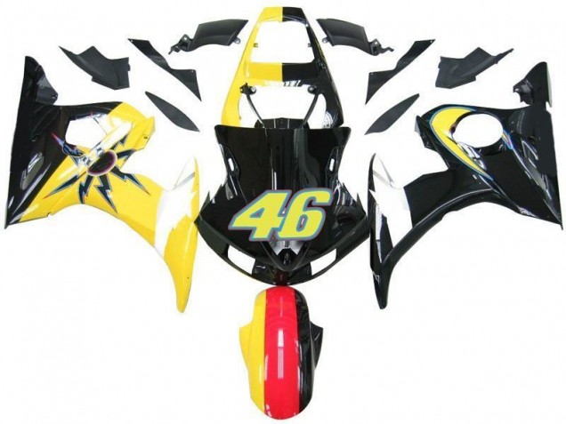 Affordable 2003-2005 Black Yellow No. 46 Yamaha YZF R6 Motorcycle Fairings Canada Affordable 2003-2005 Black Yellow No. 46 Yamaha YZF R6 Motorcycle Fairings Canada