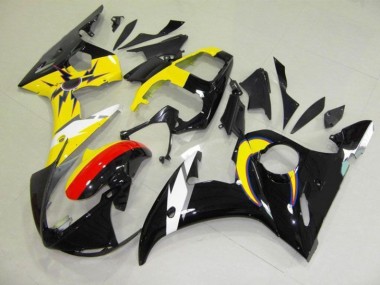 Affordable 2003-2005 Moon Black Yellow Yamaha YZF R6 Motorcycle Fairings Canada