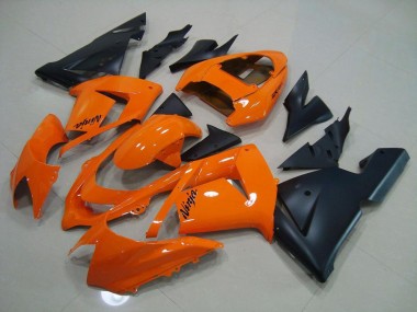Affordable 2003-2005 Ornage Matte Black Kawasaki Ninja ZX10R Motorcycle Fairings Canada
