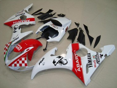 Affordable 2003-2005 Red White Yamaha YZF R6 Motorcycle Fairings Canada