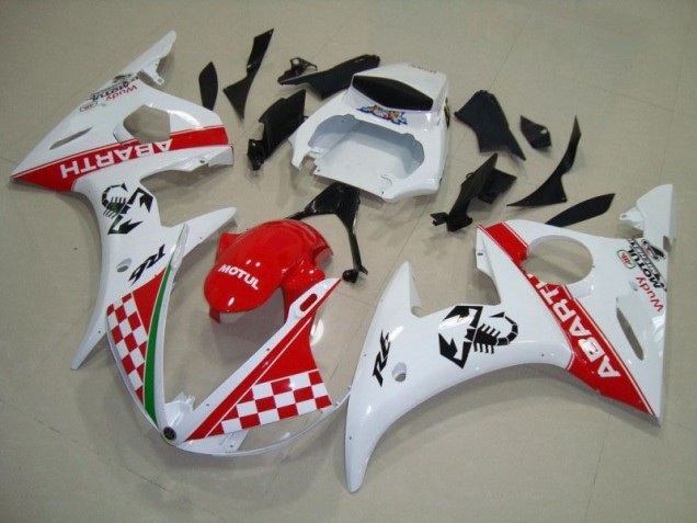 Affordable 2003-2005 Red White Yamaha YZF R6 Full Fairing Kit Canada Affordable 2003-2005 Red White Yamaha YZF R6 Full Fairing Kit Canada