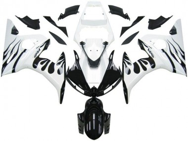 Affordable 2003-2005 White Flame Black Yamaha YZF R6 Motorcycle Fairings Canada