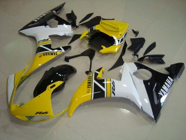 Affordable 2003-2005 Yellow Aniversary Yamaha YZF R6 Motorcycle Fairings Canada