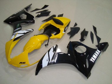 Affordable 2003-2005 Yellow Black Yamaha YZF R6 Motorcycle Fairings Canada
