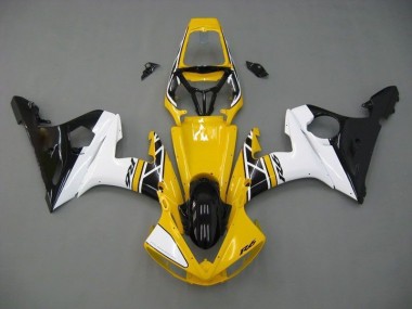 Affordable 2003-2005 Yellow White Black Yamaha YZF R6 Motorcycle Fairings Canada
