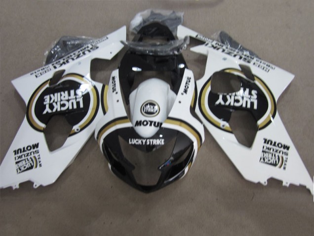 Affordable 2004-2005 Black White Lucky Strike Motul Suzuki GSXR600 Motorcycle Fairings Canada Affordable 2004-2005 Black White Lucky Strike Motul Suzuki GSXR600 Motorcycle Fairings Canada