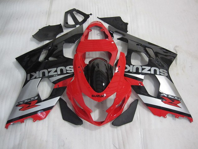 Affordable 2004-2005 Red Black Silver Suzuki GSXR600 Motorcycle Fairings Canada Affordable 2004-2005 Red Black Silver Suzuki GSXR600 Motorcycle Fairings Canada