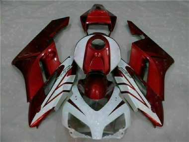 Affordable 2004-2005 White Red Honda CBR1000RR Full Fairing Kits Canada