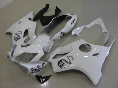 Affordable 2004-2007 White with Black Dragon Honda CBR600 F4i Motorcycle Fairings Canada