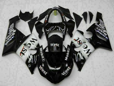 Affordable 2005-2006 Black Kawasaki Ninja ZX6R Full Fairing Kit Canada
