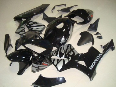 Affordable 2005-2006 Black White Flame Honda CBR600RR Motorcycle Fairings Canada