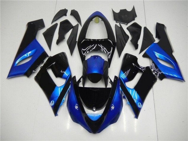 Affordable 2005-2006 Blue Black Kawasaki Ninja ZX6R Injection Fairing Kit Canada Affordable 2005-2006 Blue Black Kawasaki Ninja ZX6R Injection Fairing Kit Canada