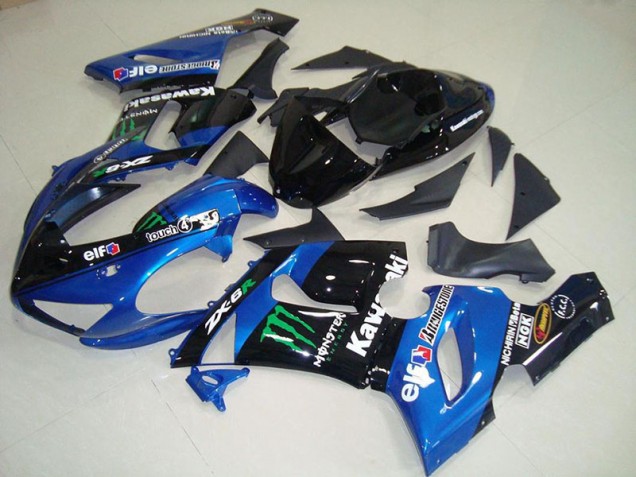 Affordable 2005-2006 Blue Monster Kawasaki Ninja ZX6R Motorcycle Fairings Canada Affordable 2005-2006 Blue Monster Kawasaki Ninja ZX6R Motorcycle Fairings Canada