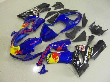 Affordable 2005-2006 Blue Red Bull Kawasaki Ninja ZX6R Motorcycle Fairings Canada