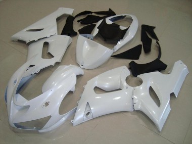 Affordable 2005-2006 Dark Pearl White Kawasaki Ninja ZX6R Motorcycle Fairings Canada
