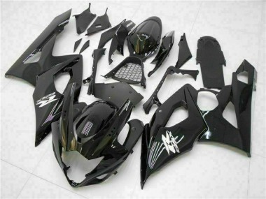 Affordable 2005-2006 Glossy Black Suzuki GSXR 1000 Fairing Kit Canada