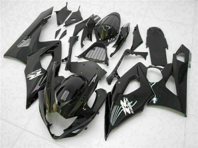 Affordable 2005-2006 Glossy Black Suzuki GSXR 1000 Fairing Kit Canada