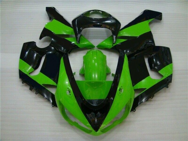 Affordable 2005-2006 Green Black Kawasaki Ninja ZX6R Motorcycle Fairings Canada Affordable 2005-2006 Green Black Kawasaki Ninja ZX6R Motorcycle Fairings Canada